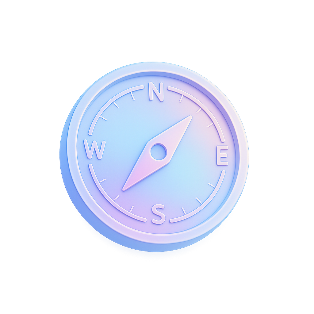 Decorative compass icon